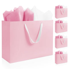Ethhqu bolsa rosa frontal elegante y resistente para regalos