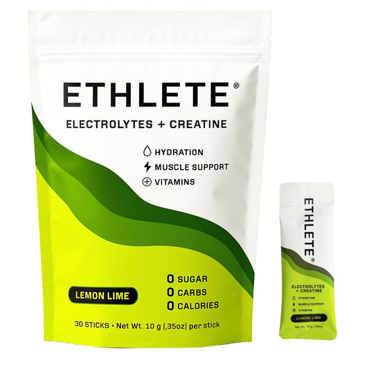 Ethlete lata frontal Lemon Lime mostrando marca y beneficio hidratación rápida