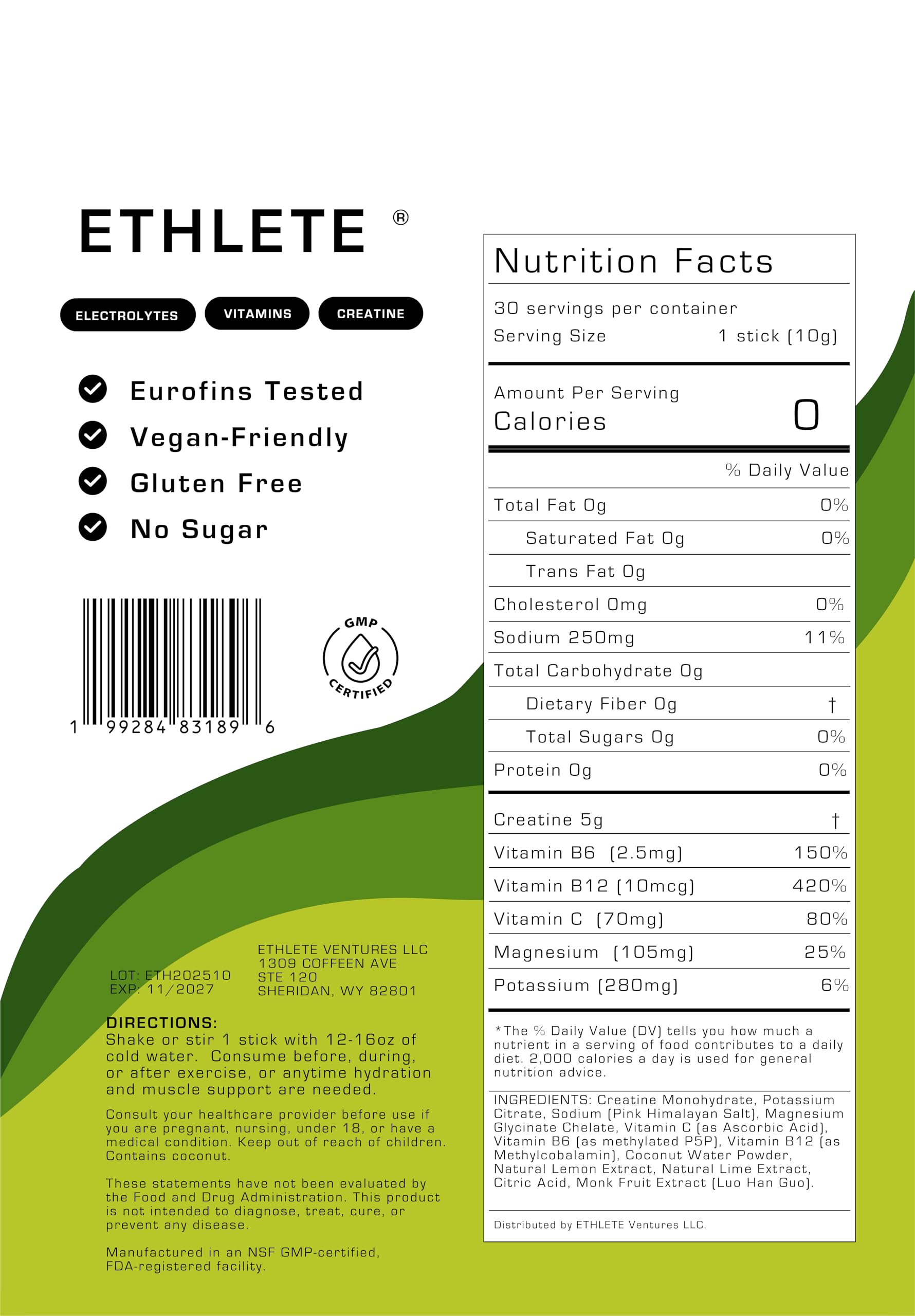 Ethlete polvo en cuchara, textura fina que facilita disolución instantánea