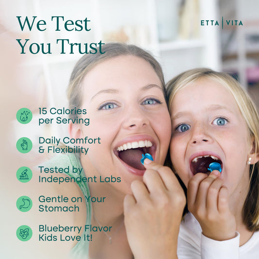 Etta Vita primer plano textura blanda de la gominola, fácil masticar