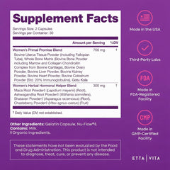 Etta Vita ingredientes orgánicos dispuestos, demostrando origen natural