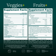 Etta Vita etiqueta con lista de superfrutas, evidencia de ingredientes