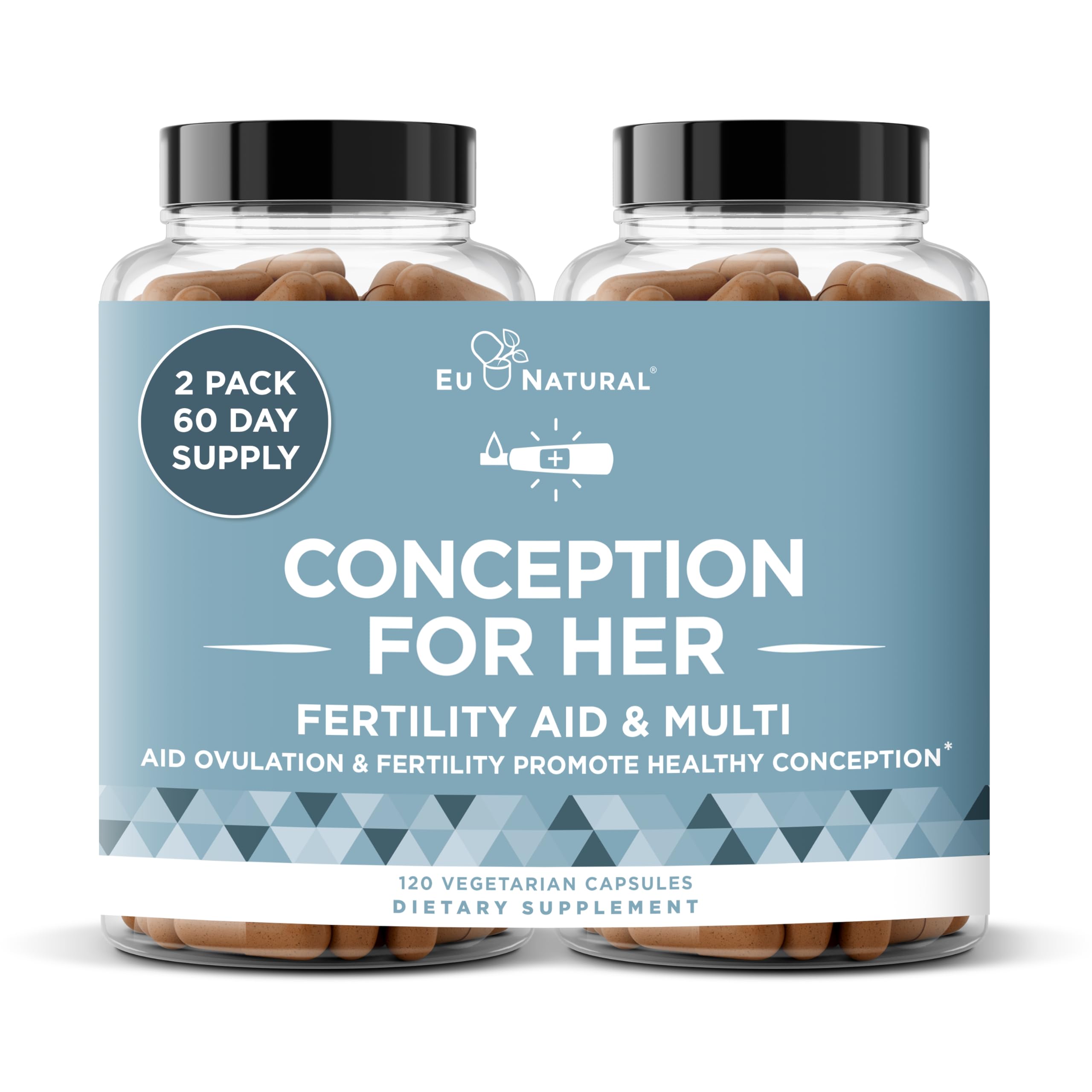Eu Natural Conception for Her frontal mostrando el envase y beneficio de apoyo reproductivo