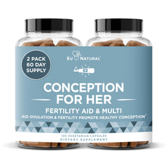 Eu Natural Conception for Her frontal mostrando el envase y beneficio de apoyo reproductivo