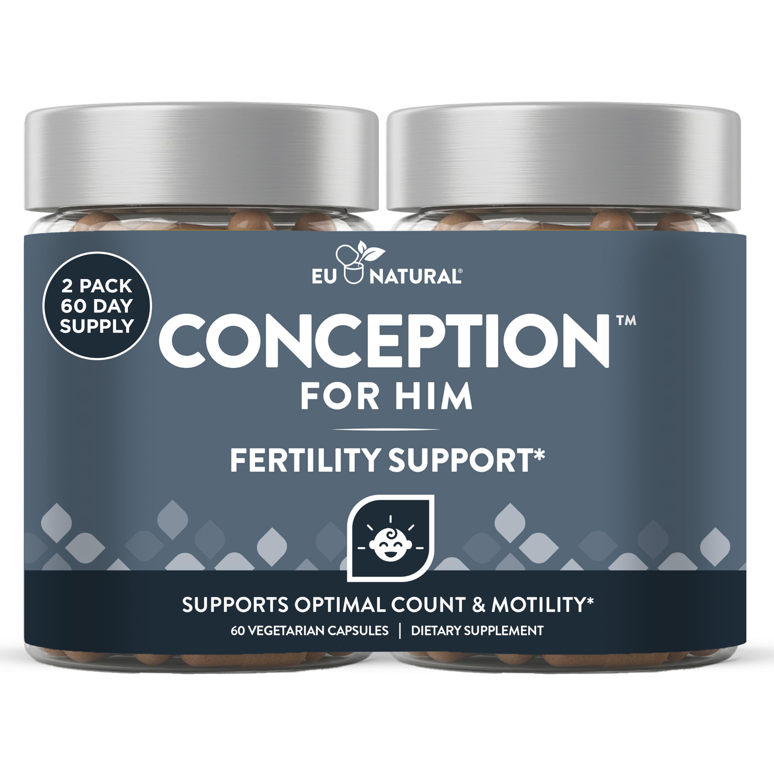 Eu Natural frontal del envase mostrando la marca y beneficio para la fertilidad
