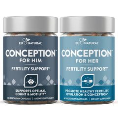 Eu Natural frontal del pack Conception for Her & Him con enfoque en conveniencia