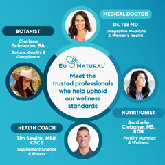 Eu Natural envase y blister en fondo neutro, limpieza y almacenamiento seguro