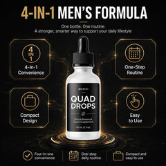 Eupholic Medvi Quad botella en mano que muestra el tamaño compacto y fácil transporte