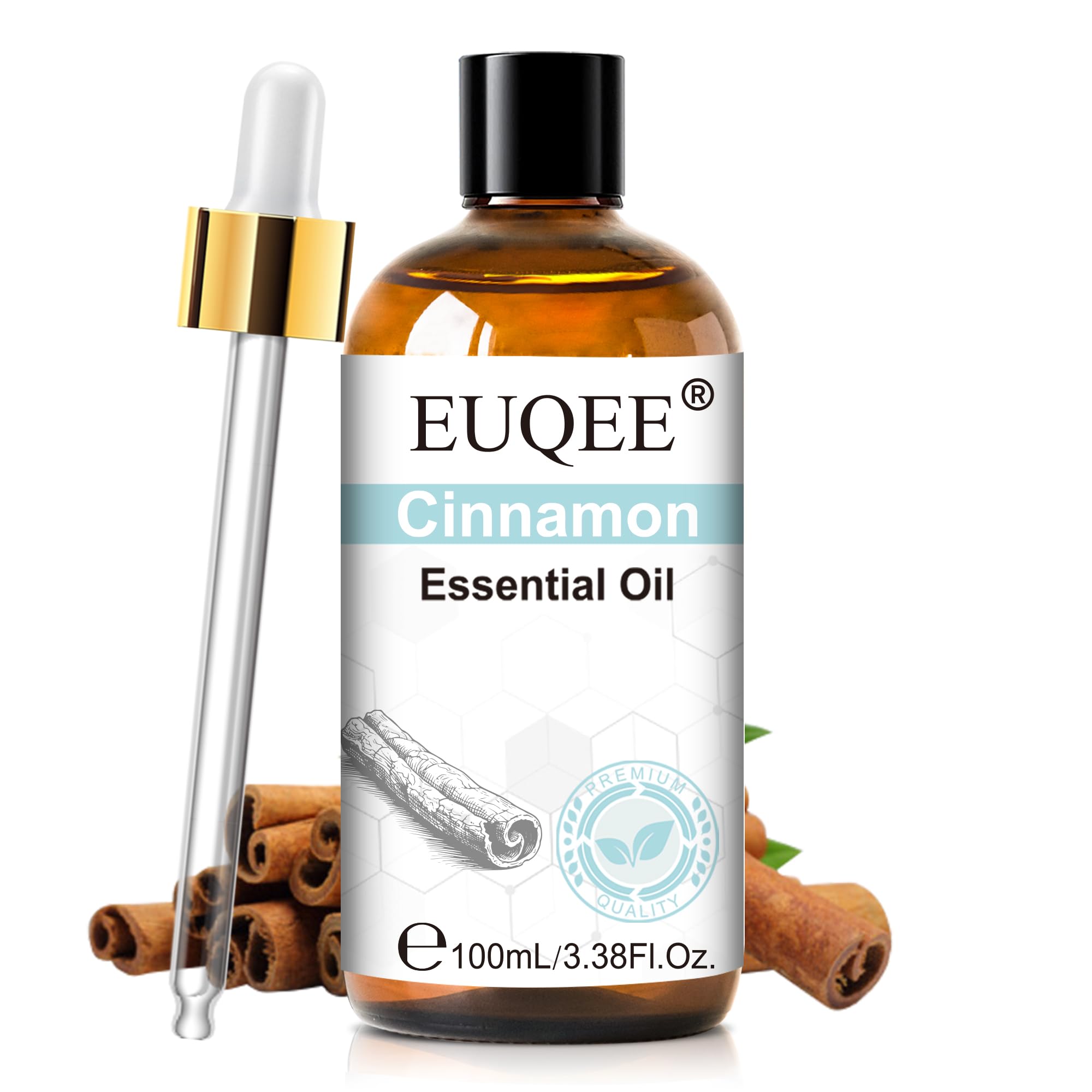 EUQEE botella frontal de canela que conserva aroma cálido