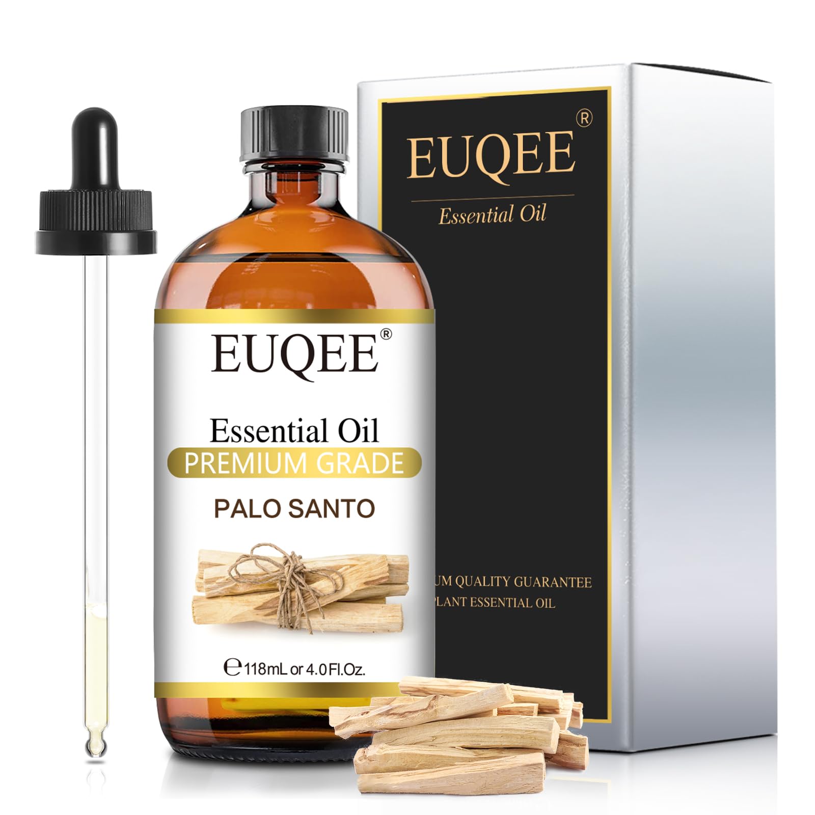 EUQEE etiqueta y texto del producto en primer plano garantizando calidad y origen
