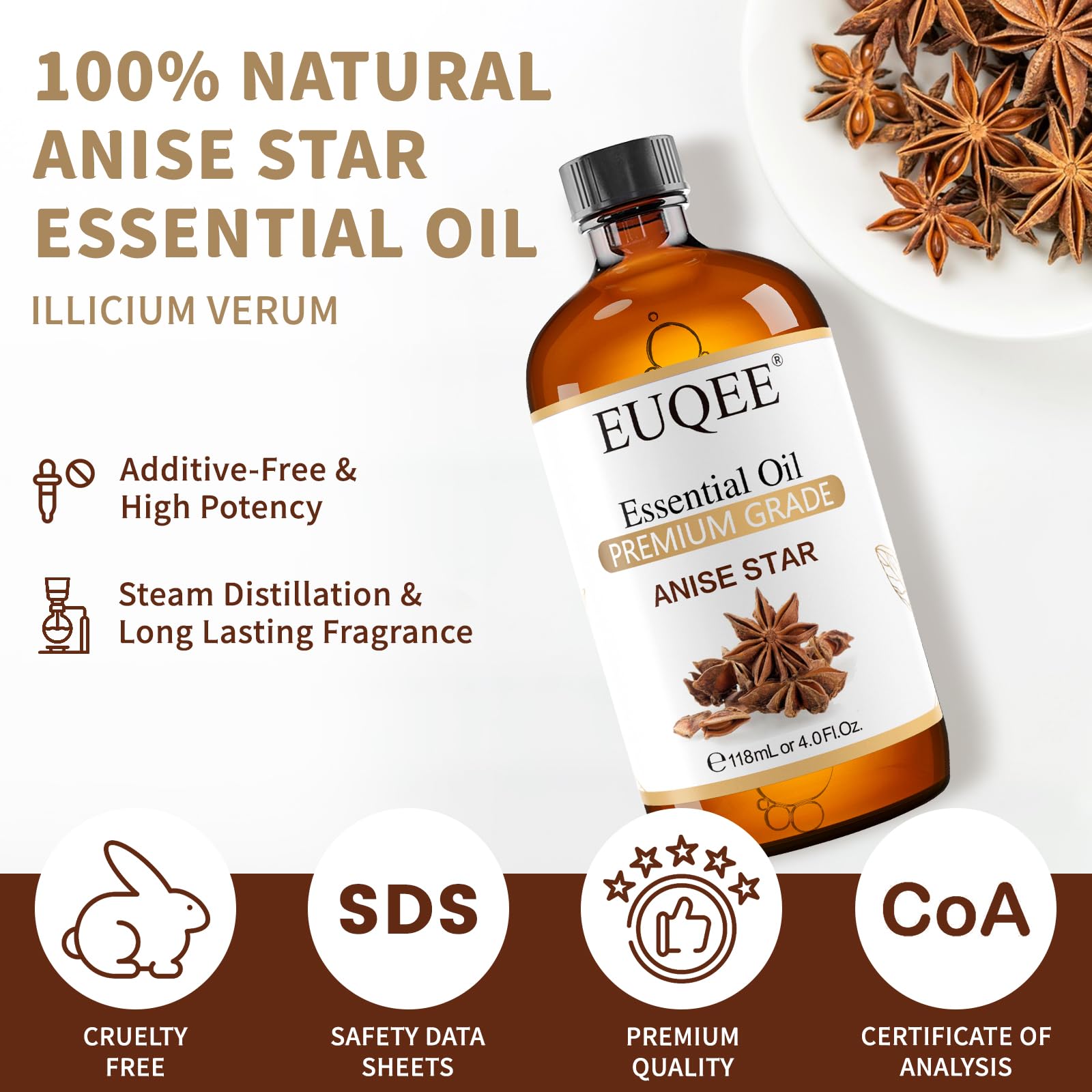 EUQEE primer plano de una gota mostrando pureza y aroma intenso