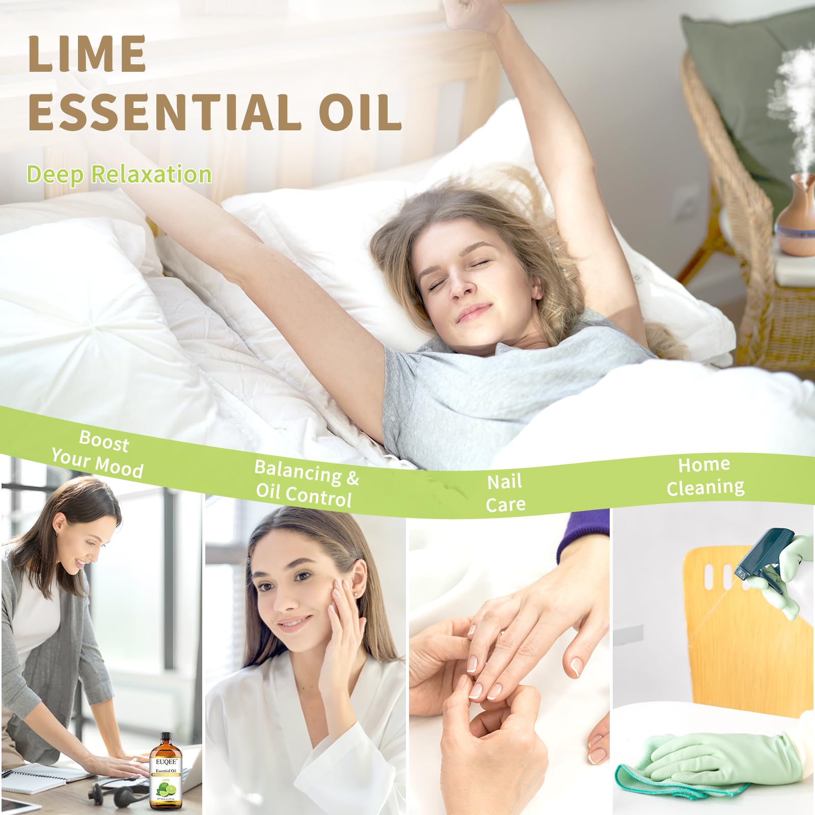 EUQEE gota de aceite en la mano mostrando la textura y fácil aplicación