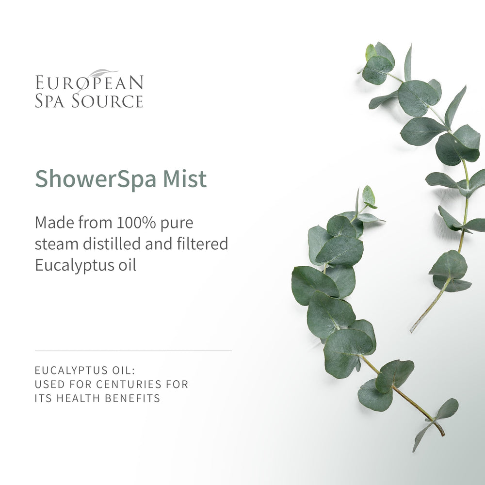 European Spa Source persona usando en la ducha logrando ambiente spa