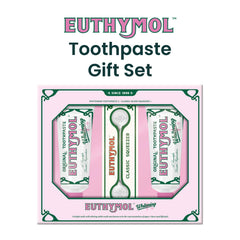 Euthymol set completo ambientado como opción de regalo versátil