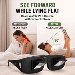 Evelots uso en la cama con persona leyendo y postura relajada