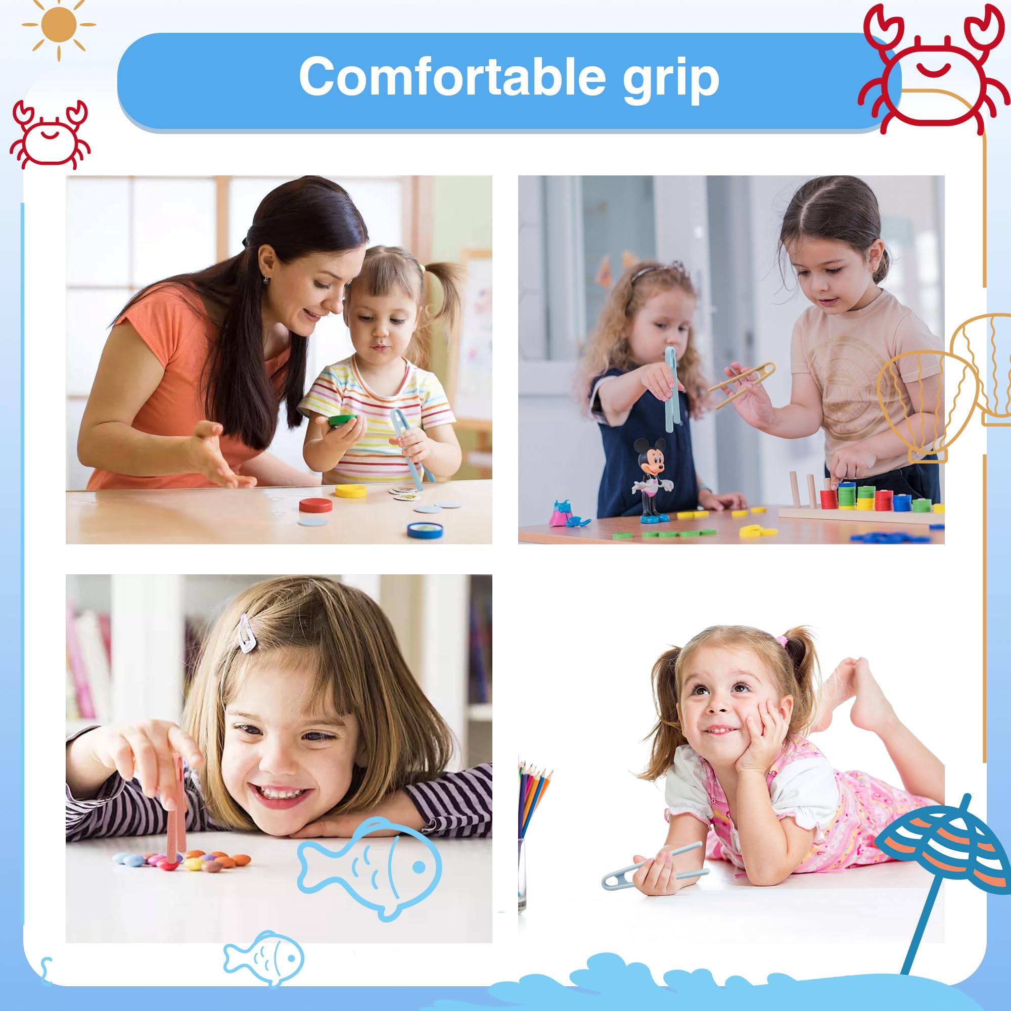 Evenpop pinzas en actividad sensorial con pompones para ejercicios de clasificar