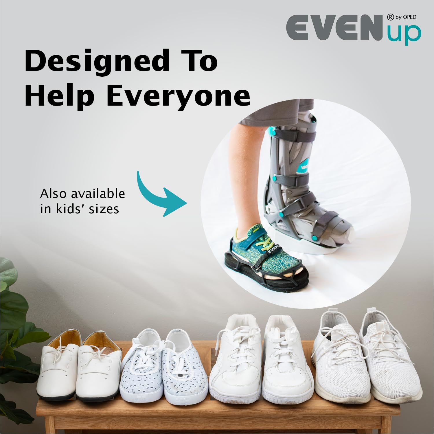 EVENup con inserciones desmontadas para ajustar tres niveles de elevación