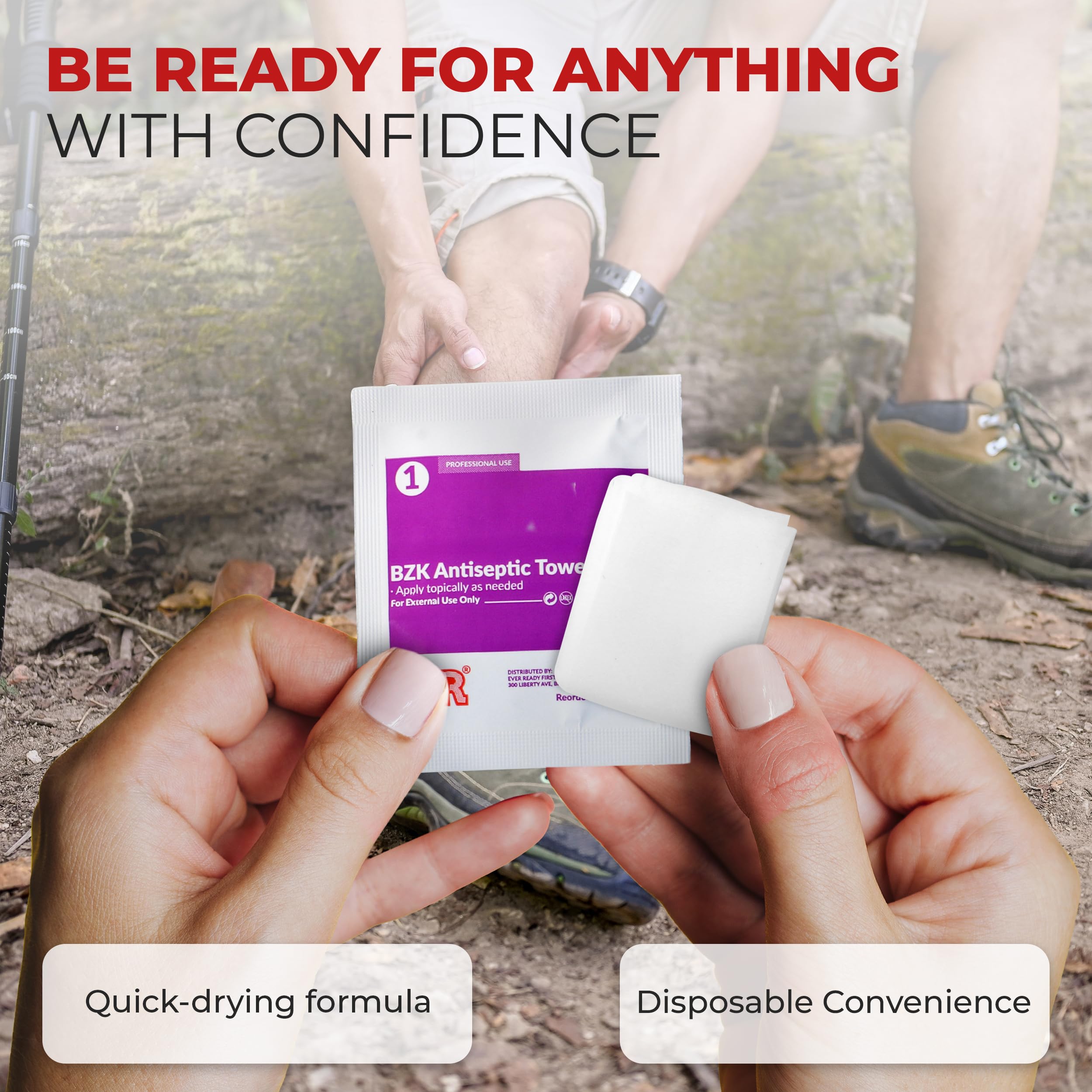 Ever Ready First Aid comparación de tamaño 5x7 pulgadas, práctico y portátil