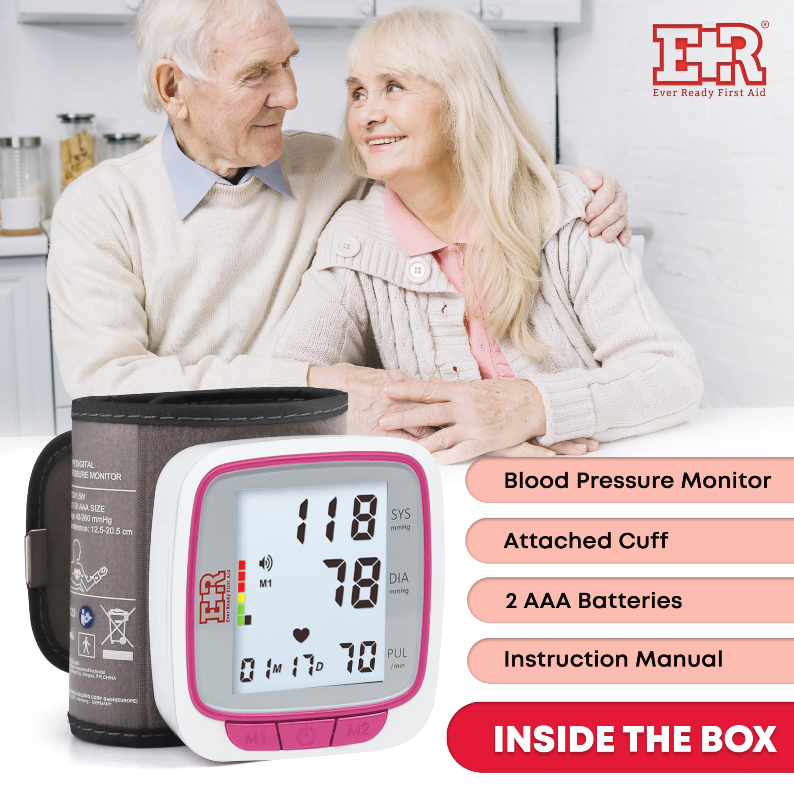 Ever Ready First Aid monitor en entorno doméstico, control práctico diario