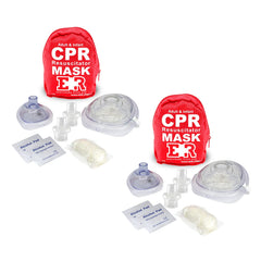 Ever Ready First Aid estuche frontal rojo con contenido visible, fácil transporte