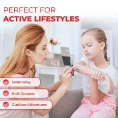 Ever Ready First Aid etiqueta con instrucciones claras y componentes, garantiza uso seguro