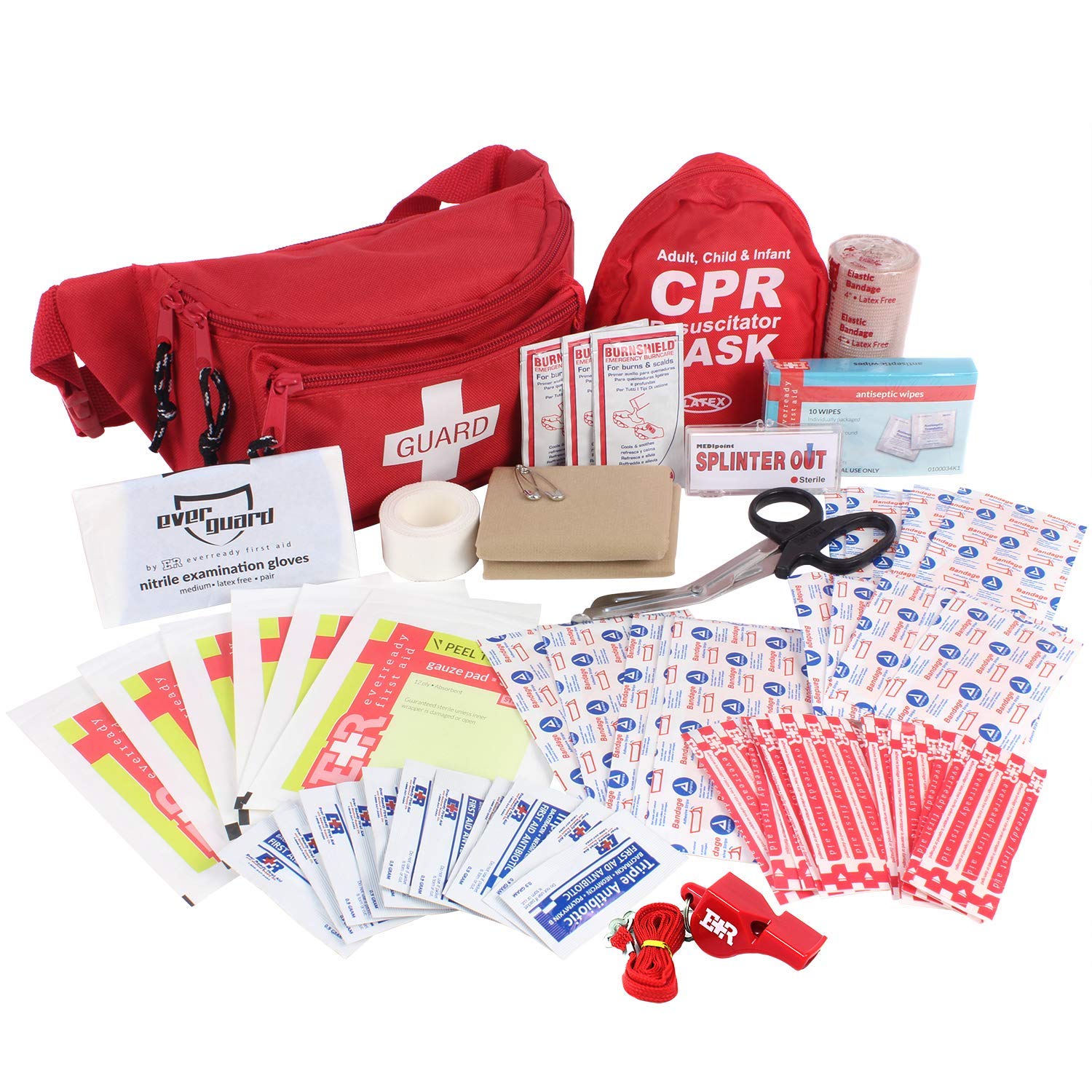 Ever Ready First Aid riñonera frontal visible para rescate rápido