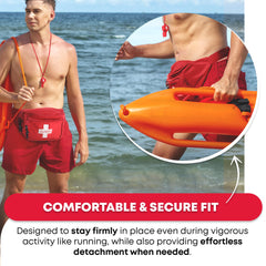 Ever Ready First Aid en uso sobre arena de playa, movilidad y seguridad