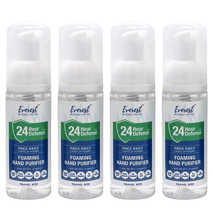 Everest Microbial Defense frontal del envase, tamaño 50 mL para llevar