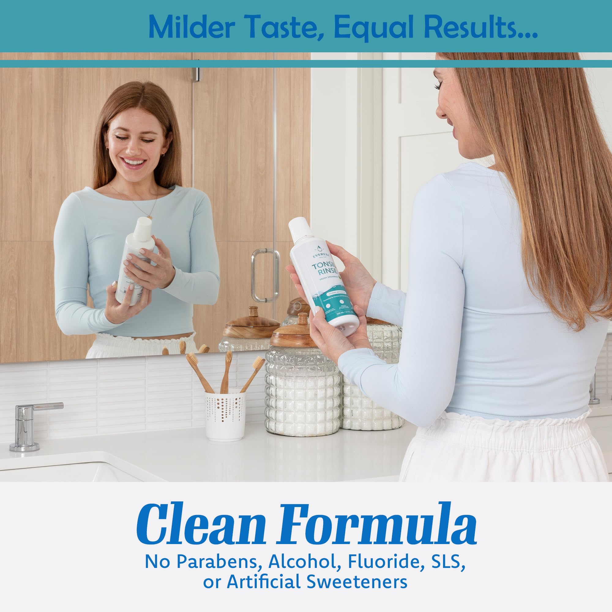 EVEREST ORAL CARE etiqueta con ingredientes naturales y beneficios