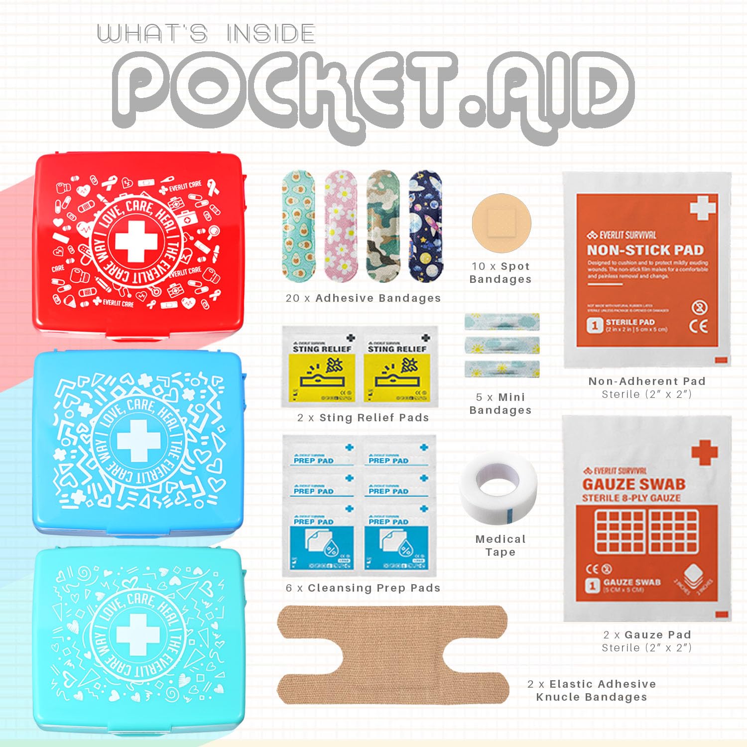 everlit care interior con suministros ordenados listo para usar