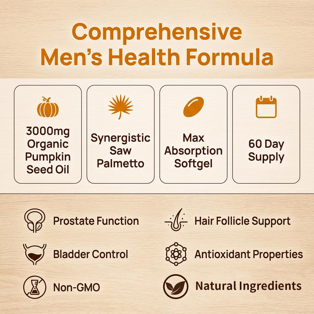 Everly Organic semillas de calabaza y saw palmetto para ilustrar ingredientes naturales