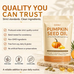 Everly Organic Pumpkin Seed - gota de aceite mostrando textura natural y pureza