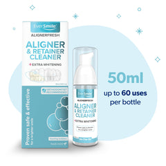 EverSmile alineador transparente después de limpieza, aspecto sin amarilleo