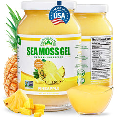EverSmith Organics frasco frontal 16 oz mostrando etiqueta y sabor piña para conveniencia
