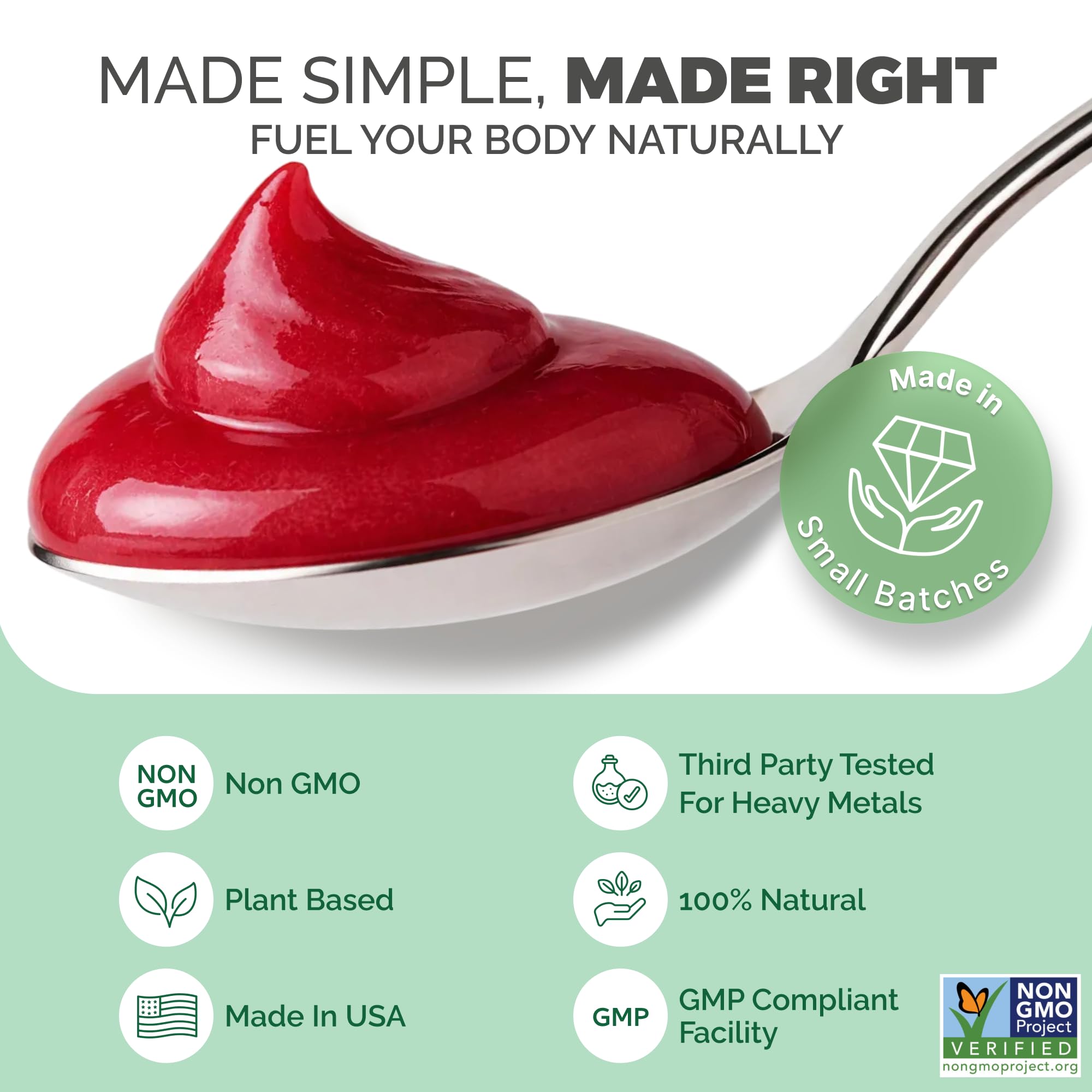 EverSmith Organics gel en cuchara listo para añadir a recetas