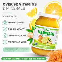 Batido verde con una cucharada de EverSmith Organics sea moss gel para cremosidad natural