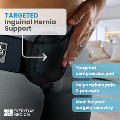 Everyday Medical primer plano de la almohadilla de compresión ajustable para soporte focal