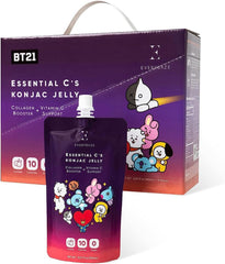 E EVERYDAZE empaque frontal del konjac jelly lychee muestra caja práctica