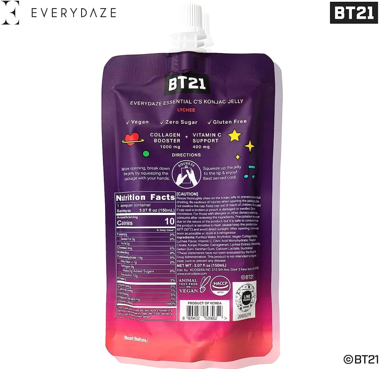 E EVERYDAZE pouch dentro de una mochila urbana como snack saludable para viaje