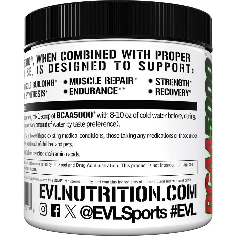 Evlution etiqueta nutricional EVL BCAA5000 información transparente