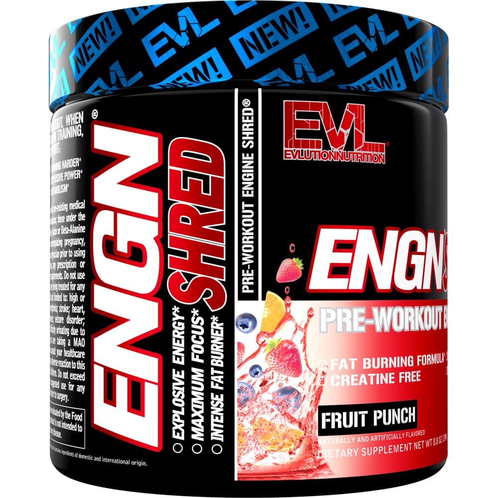 Evlution ENGN Shred etiqueta de ingredientes para ver la formulación completa
