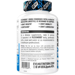 Evlution EVL FlexMode etiqueta con lista de ingredientes clave y claridad informativa