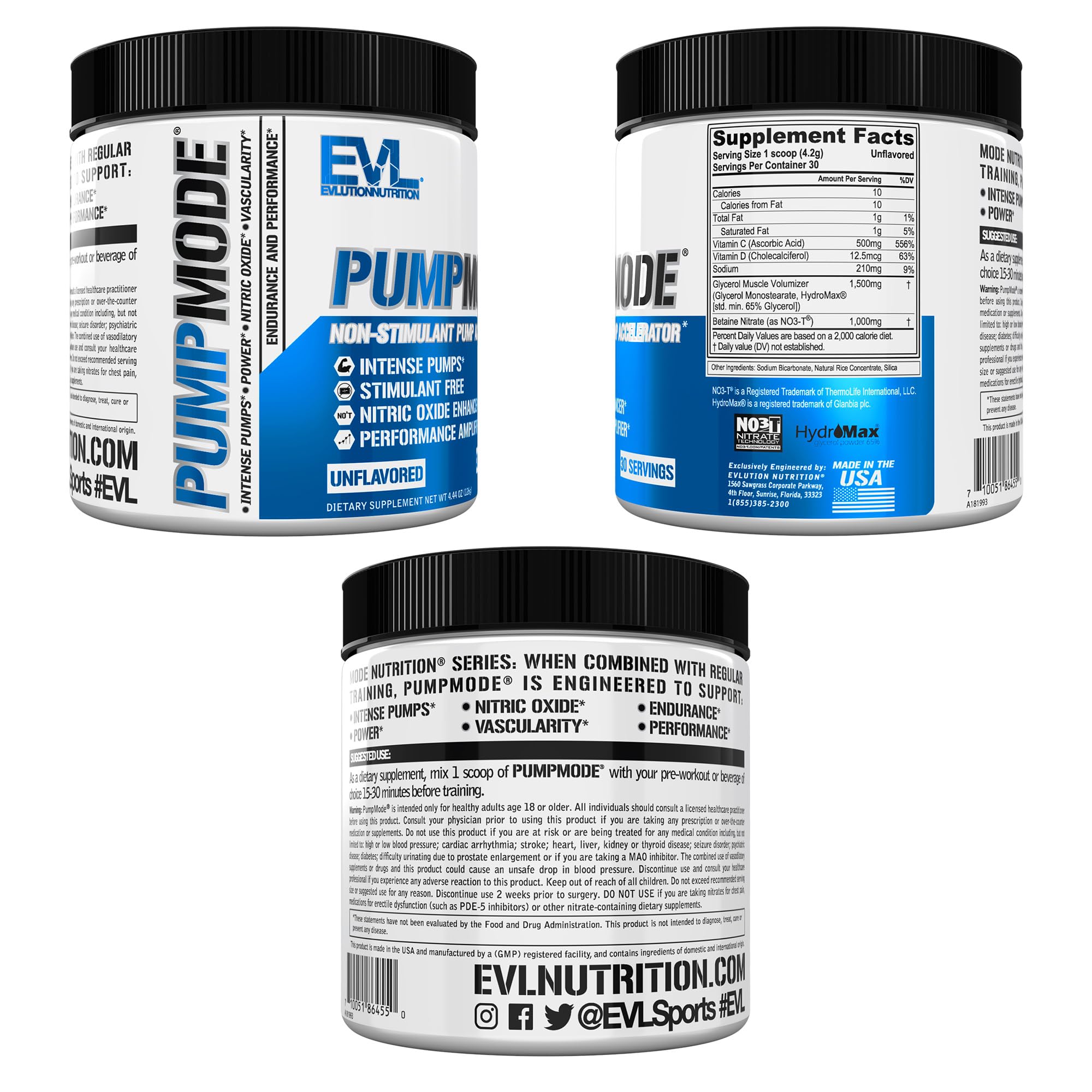Evlution PumpMode en ambiente de gimnasio, potencia rendimiento y sensación de pump