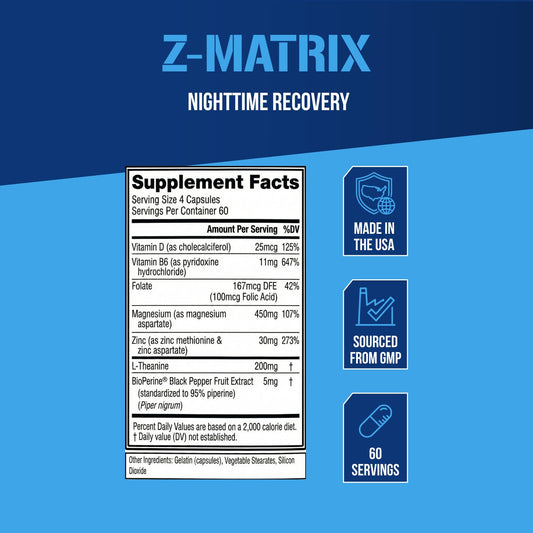 Evlution EVL ZMatrix lista de ingredientes y formulación mejorada