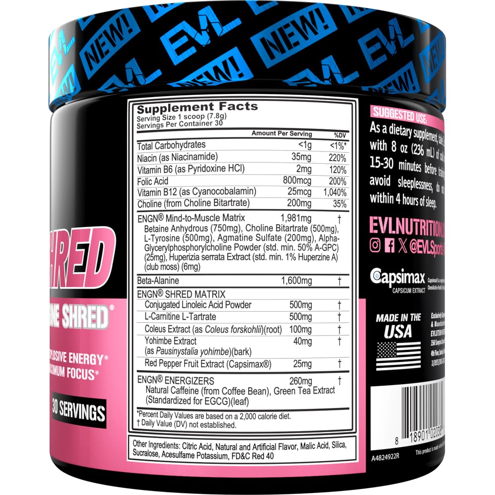 Evlution EVL ENGN Shred textura del polvo fino para mezcla rápida y uniforme