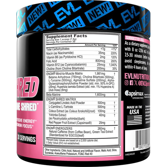 Evlution EVL ENGN Shred textura del polvo fino para mezcla rápida y uniforme