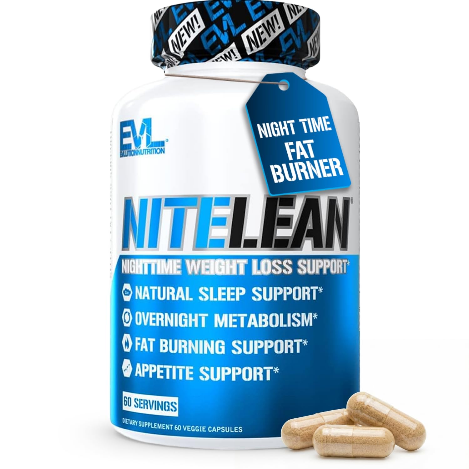 Evlution frasco delantero mostrando diseño y nombre para confianza