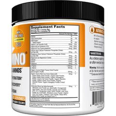Evlution Hydramino polvo naranja mango detalle de textura para mezclar fácilmente