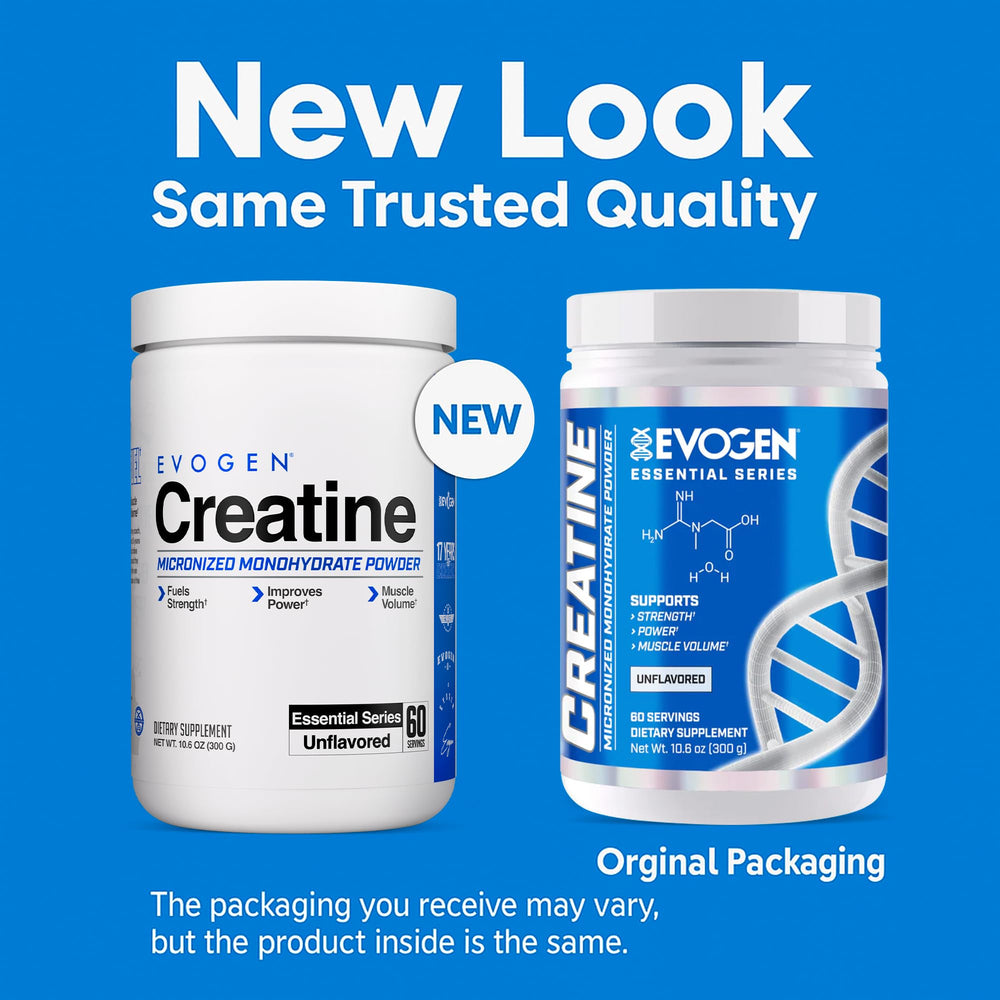 Textura micronizada del polvo Evogen Creatine, fácil disolución y mezcla homogénea