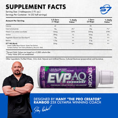 Evogen etiqueta con lista de ingredientes, claridad y confianza en fórmula